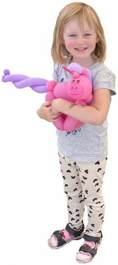 Mädchen mit Einhorn