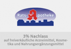 3% Nachlass auf freiverkäufliche Arzneimittel, Kosmetika und Nahrungsergänzungsmittel